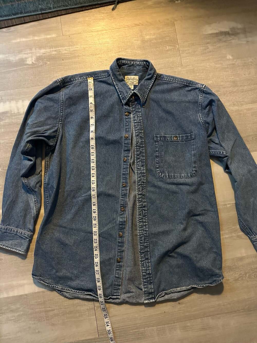 Cabela's Legendary Quality Since 1961 Men's Denim Long Sleeve Button-Down Shirt